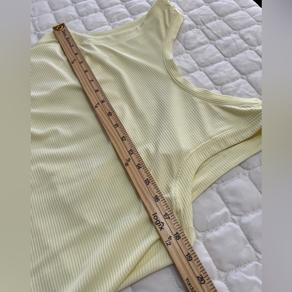 CALIA | Medium Crop Wrap Tie Tank | Pastel Yellow | Active Lounge - Picture 10 of 12